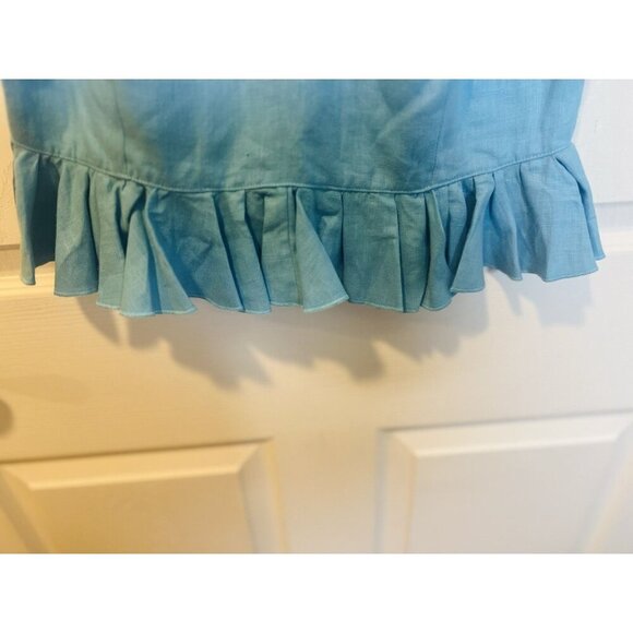 Fanm Mon XL Marion Front Keyhole Embroidered Butterfly Sleeveless Peplum Top NWT - Picture 5 of 10